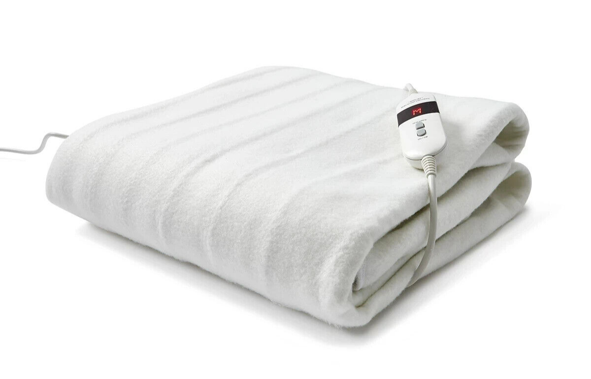 Electric Blanket Single Bed Fitted Heated Electric Polyester Under Throw Bedding