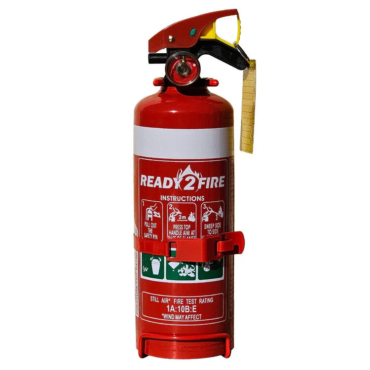 2x Ready 2 Fire Extinguisher 1kg ABE Dry Powder Car Boat Home Caravan Pro