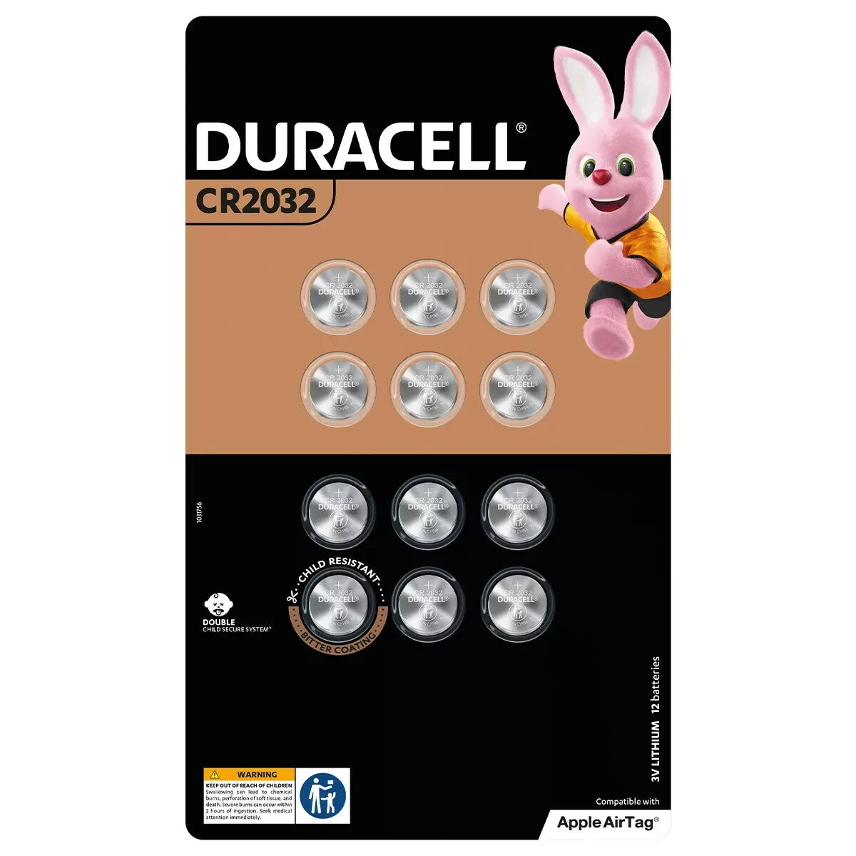 Duracell CR2032 Lithium 3V Coin Battery Apple AirTag Batteries Genuine 12 Pack