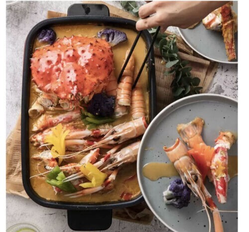 Morphy Richards 3-in-1 Cooking Pot Multifunction Grill Steam Slow Non Stick