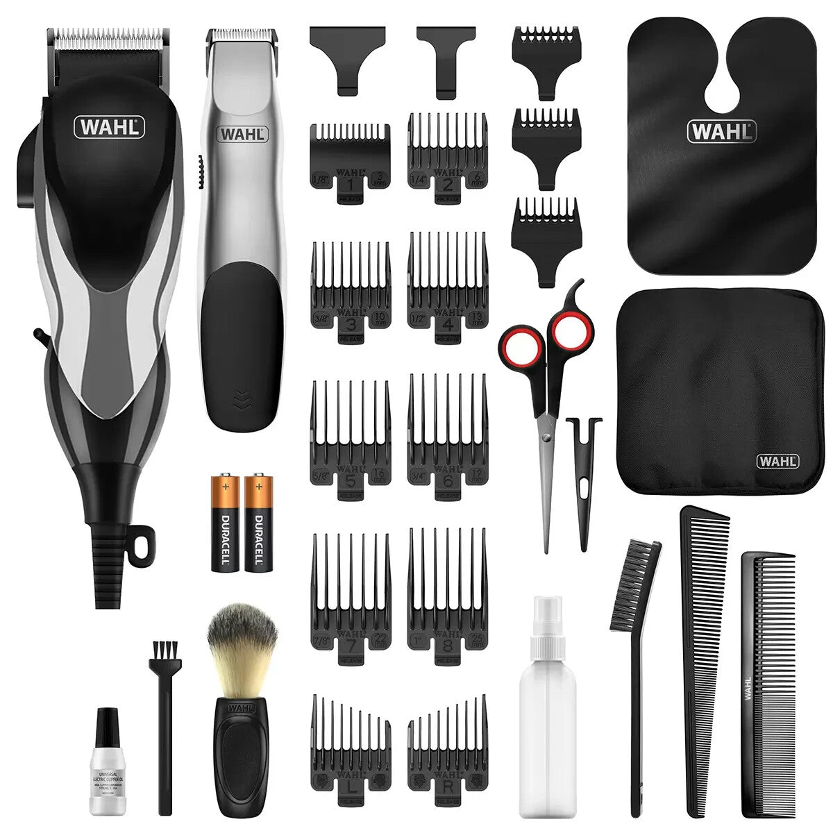 Wahl Haircutting Home Kit 30 Pieces Complete Grooming Styling Trimmer 3026404