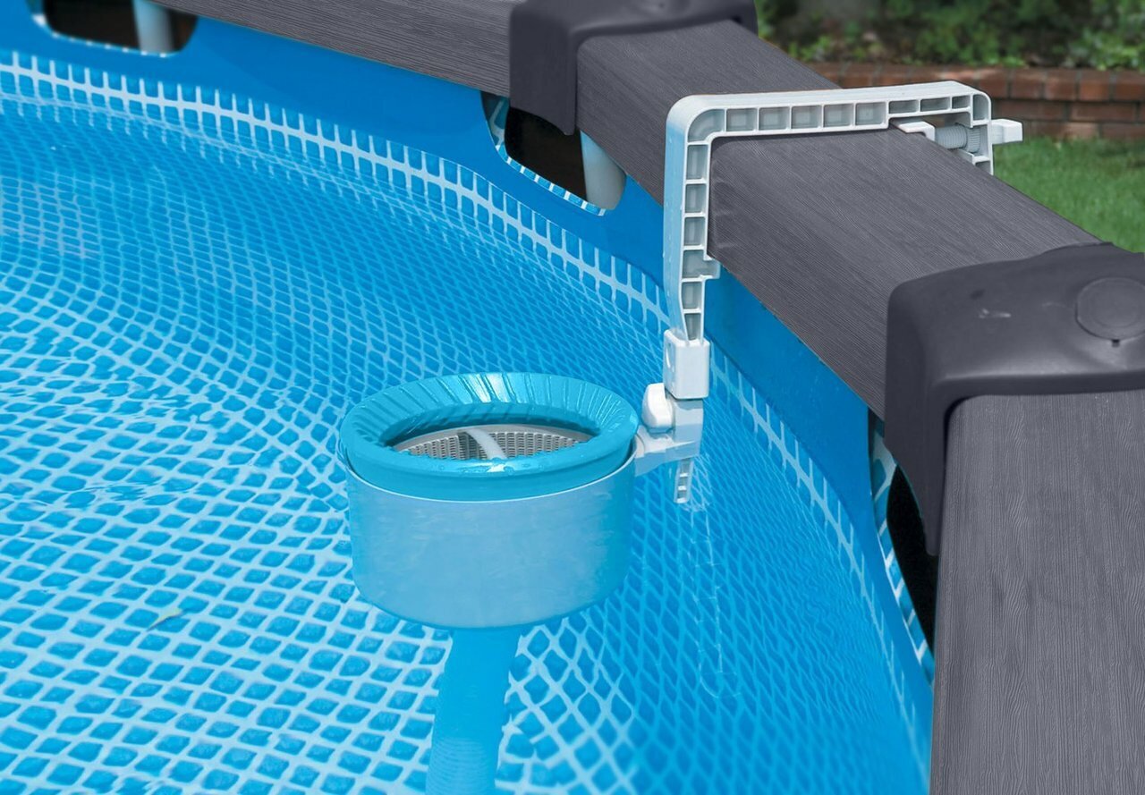 Intex Deluxe Swimming Pool Surface Skimmer Basket Wall Mount Above Ground Debris