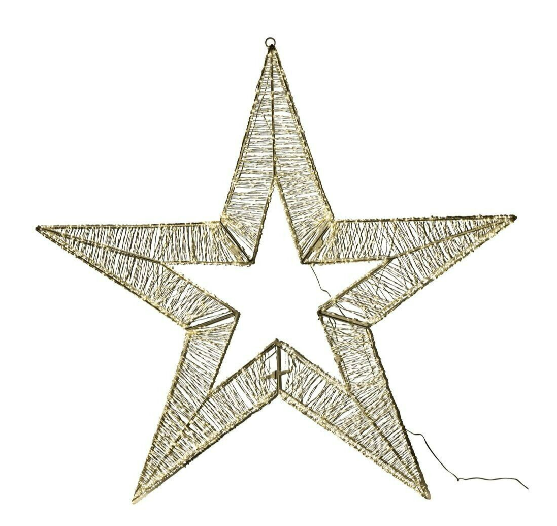 Arlec LED Metal Star Silhouette Wire Battery Powered Christmas Decoration