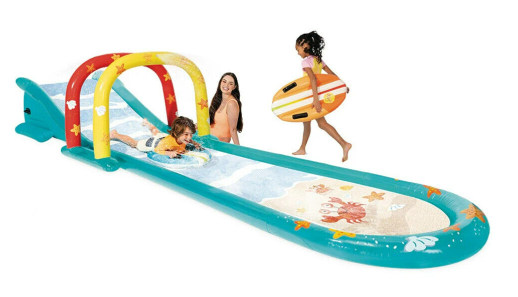 Intex Inflatable Water Slide Surfing Kids Childrens Sprinkler Fun Surf Riders