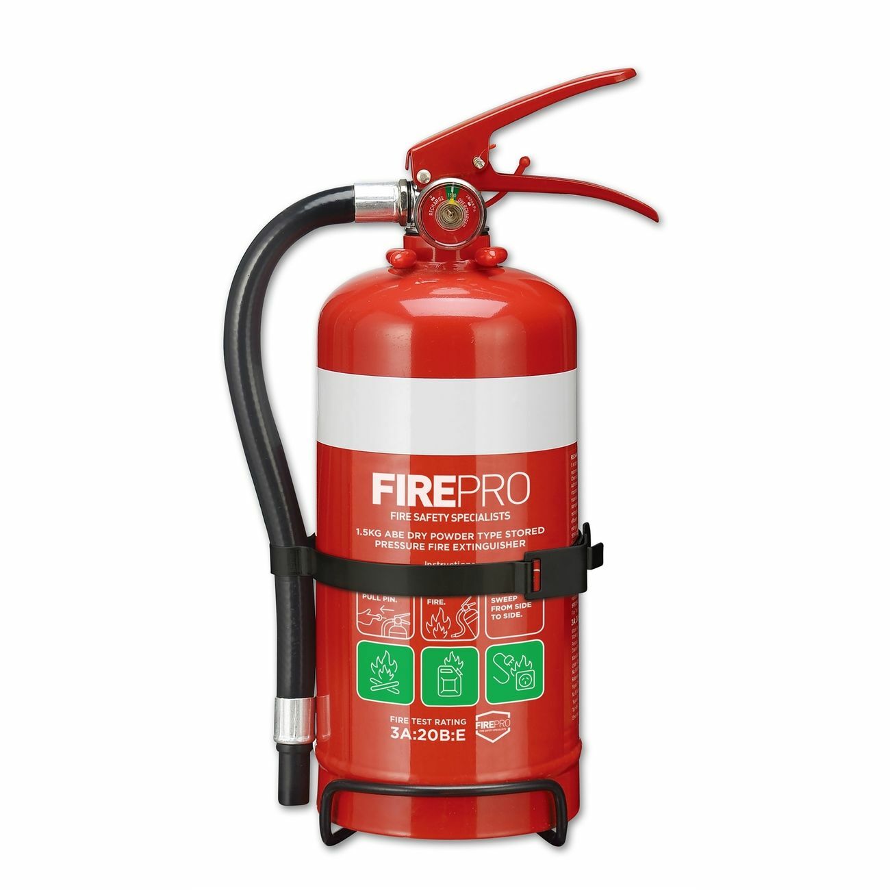 FirePro Fire Extinguisher 1.5kg Dry Powder Emergency Home Boat Caravan Garage