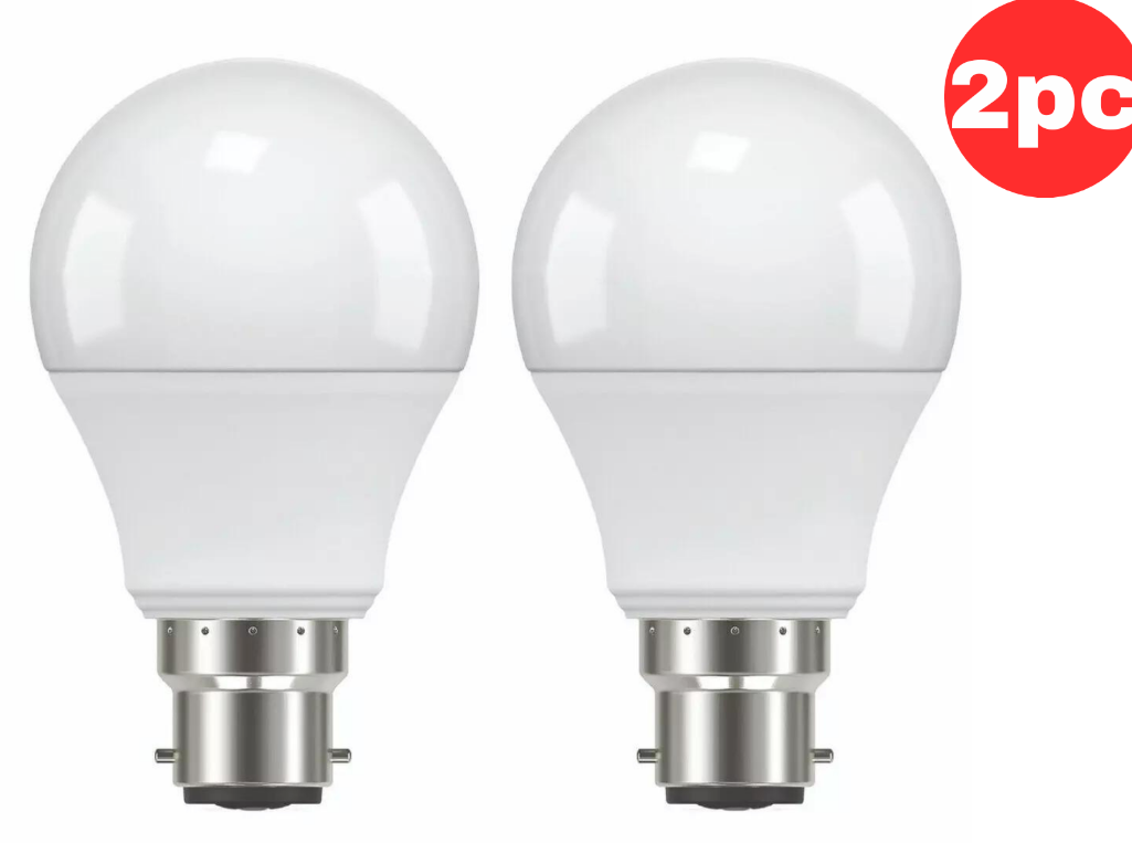 Luce Bella LED Lights A60 B22 470LM Cool White 6W Lighting Bulb Globe 2 4 8 pc