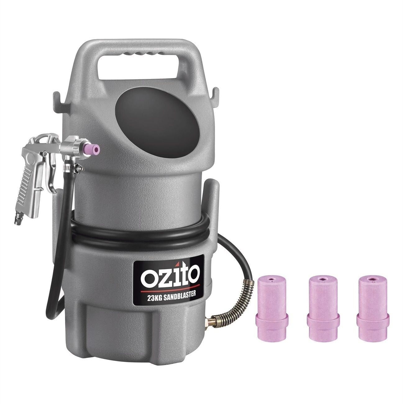 Ozito 23kg Portable Sandblaster Sand Blaster Gun Pressure Kit Paint Rust Removal