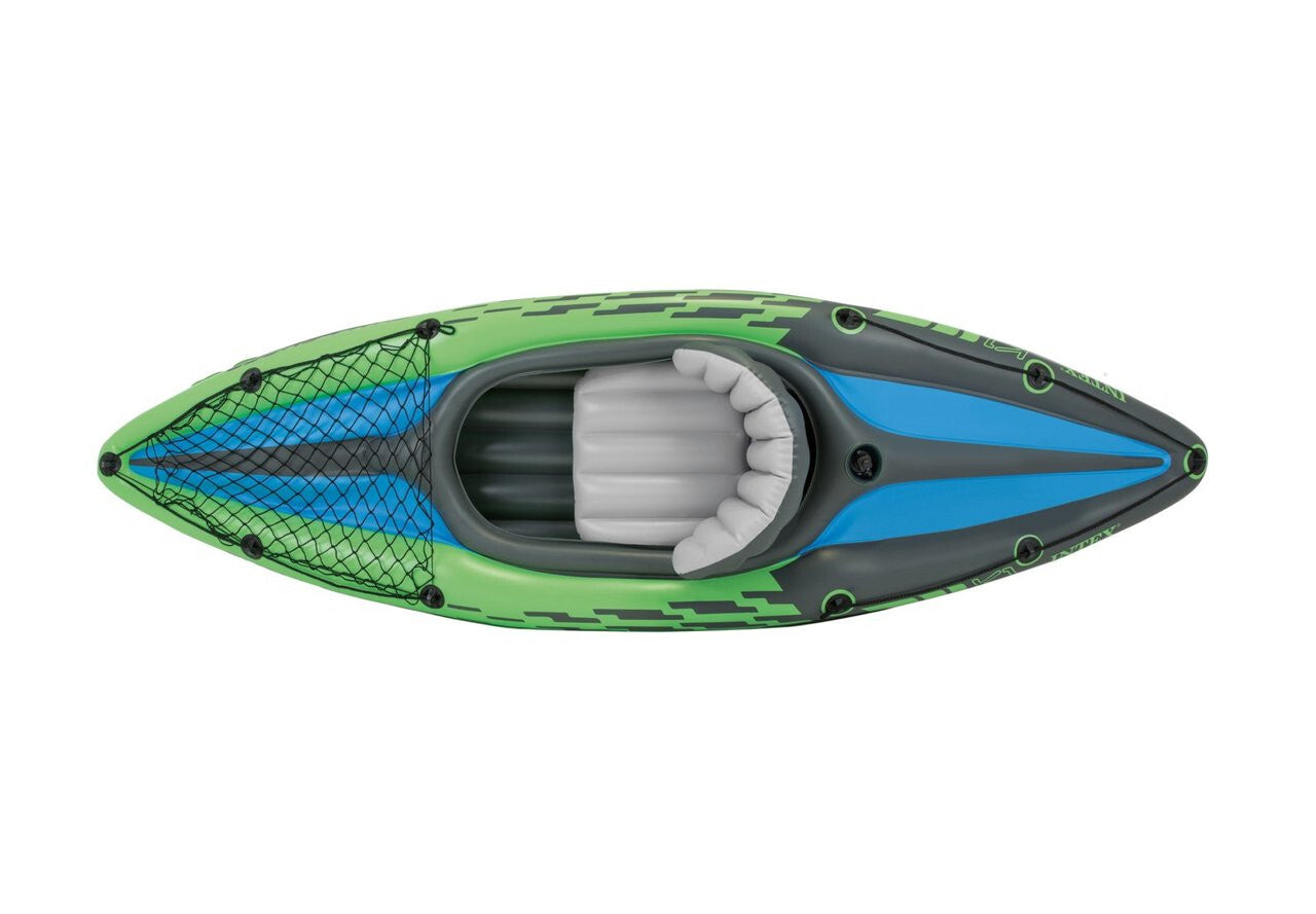 Intex Challenger Sports K1 Kayak Inflatable 1 Person Raft Paddle Boat Fishing
