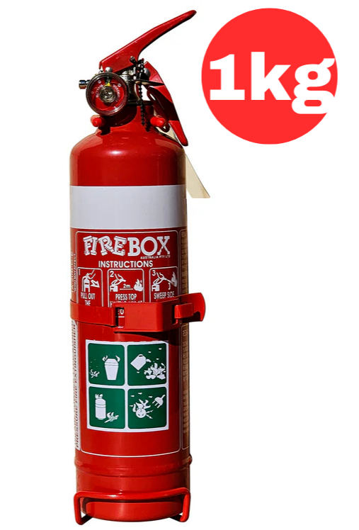2x Firebox 1kg Fire Extinguisher ABE Professional Dry Chemical Powder w/ Bracket