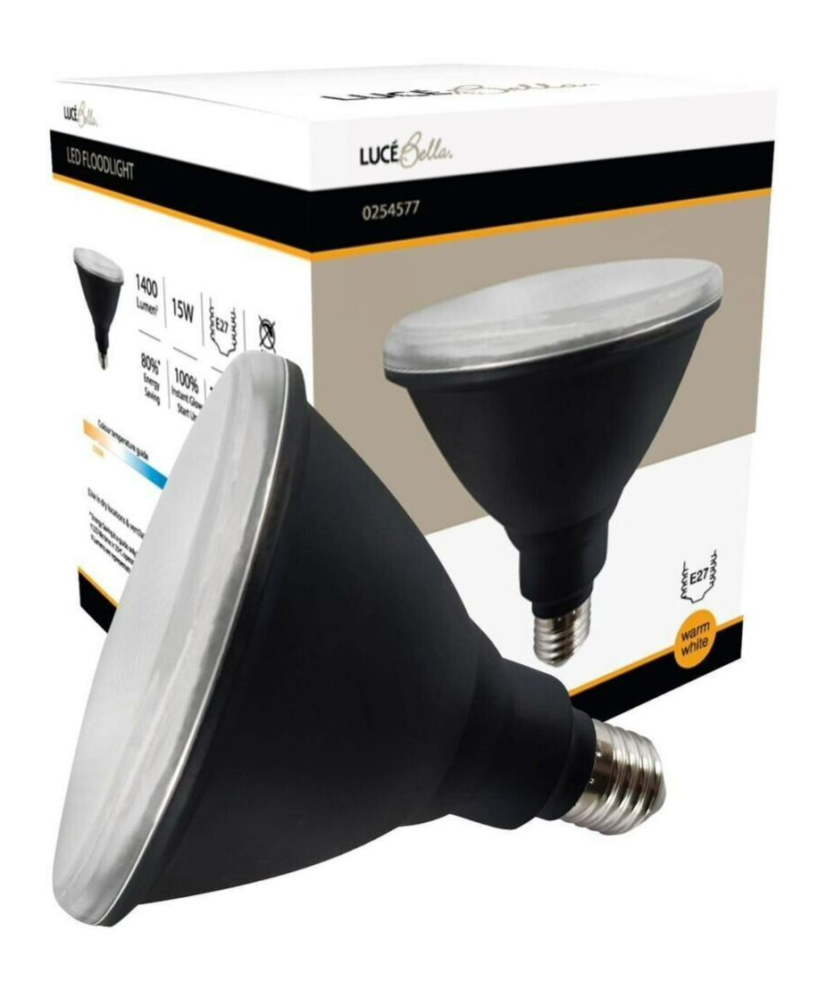 Luce Bella LED Light PAR38 E27 1400lm Warm White 15W Bulb Floodlight Globe