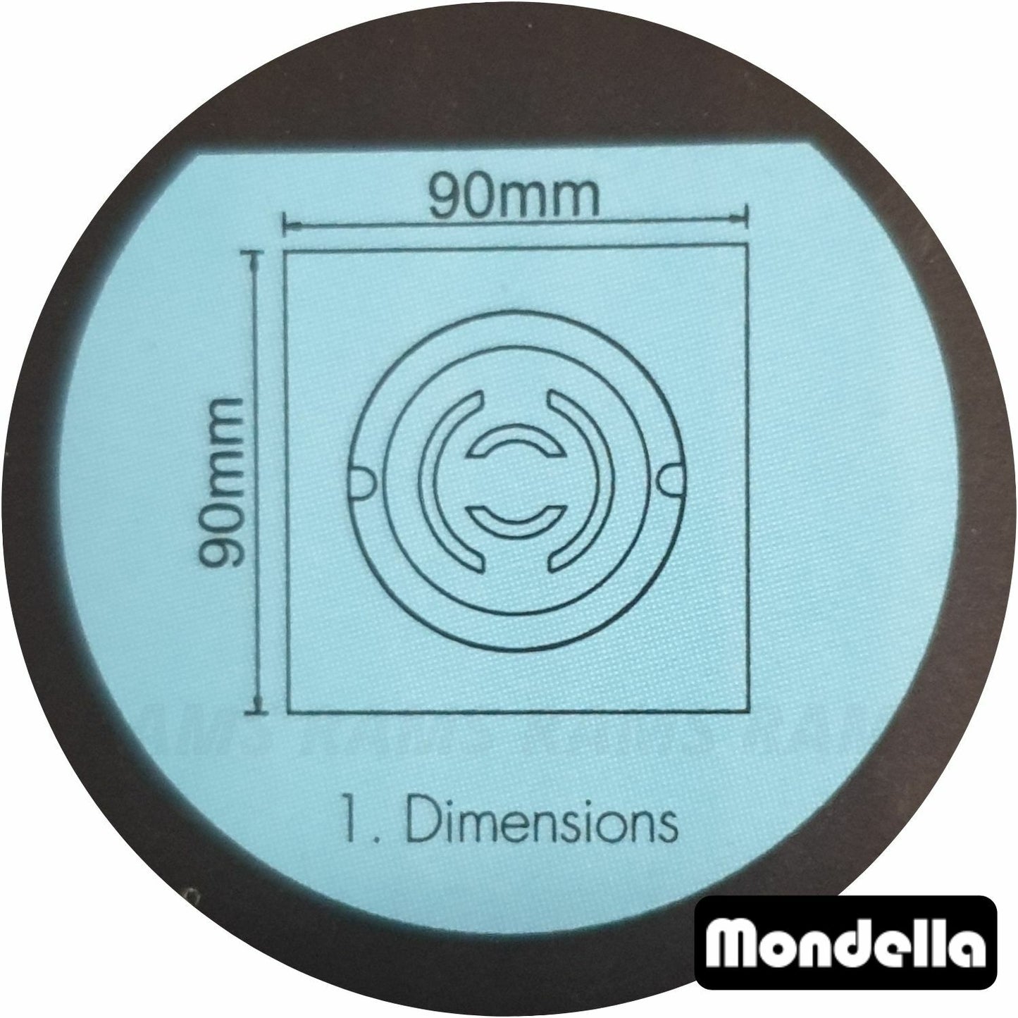 Mondella Square Revolution Floor Grate Suits 80mm Pipe Chrome Plated Bronze