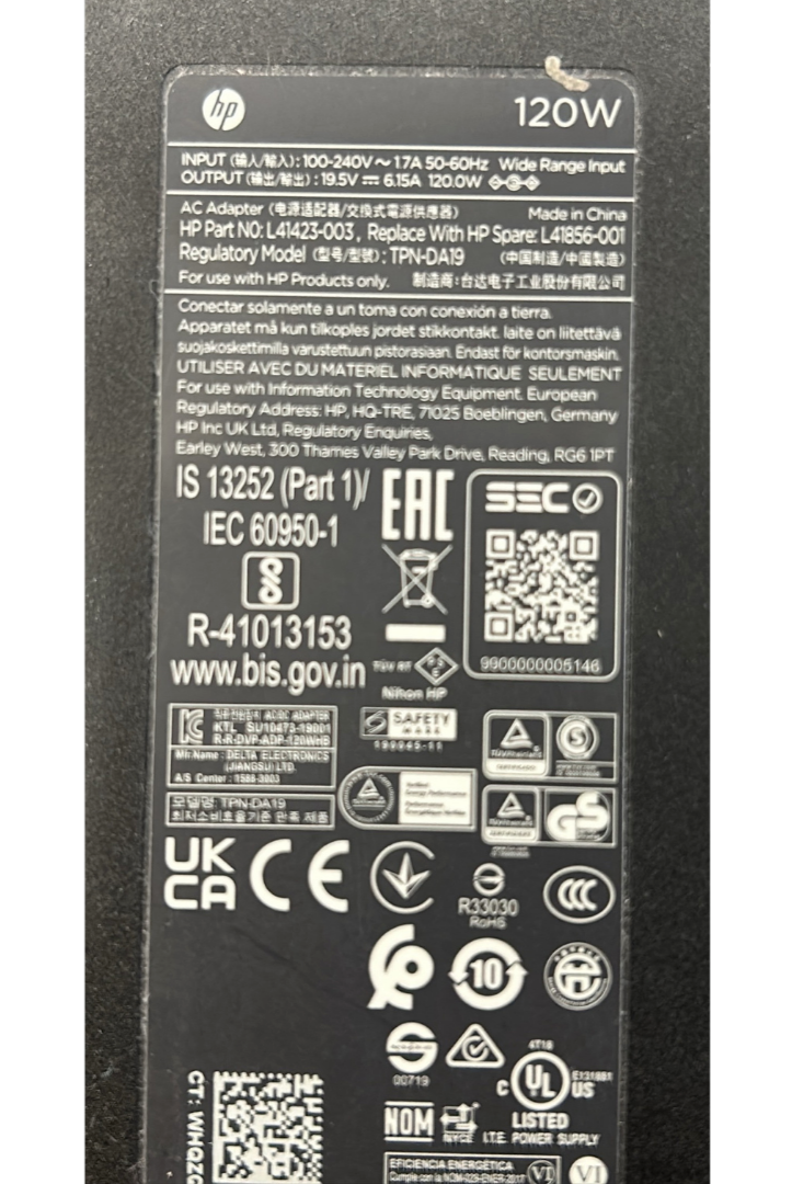 Genuine HP TPC-DA19 Laptop Charger Power 120W AC Adapter Compatible 19.5V
