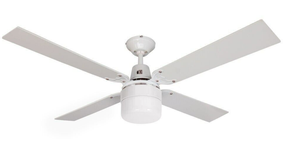Heller COHEN Ceiling Fan 1200mm 4 Blade Reversible with Clipper Light