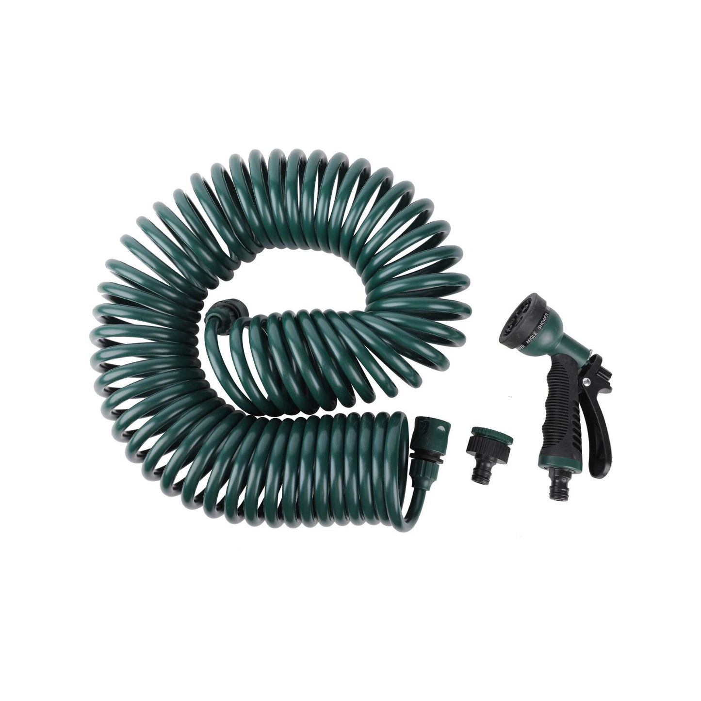 Aqua 15m Spiral Coil Hose Systems with Spray Gun Watering Equipment