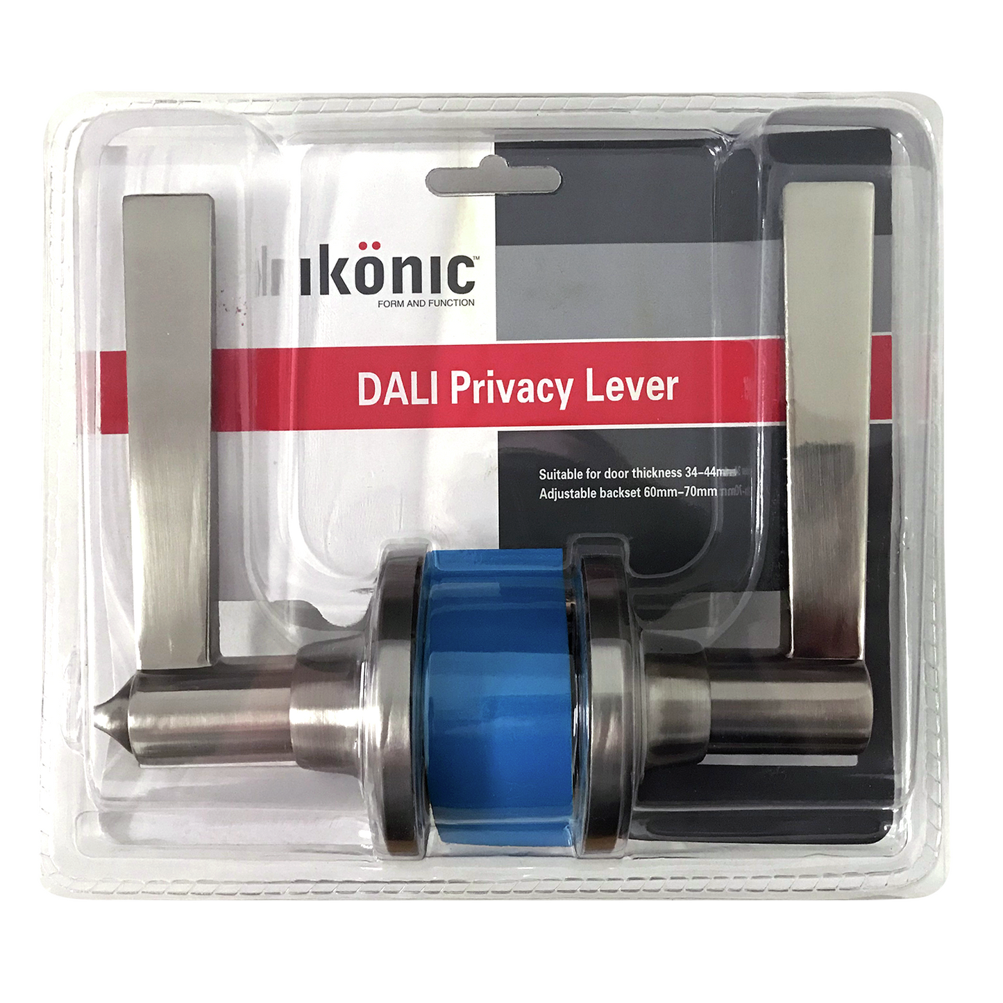 Ikonic Dali Privacy Lever Door Knob Lock Handle Set Satin Stainless Steel