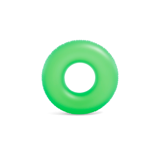 Intex Inflatable Swim Ring Tube Neon Frost Round Kids Assorted Colour 91cm