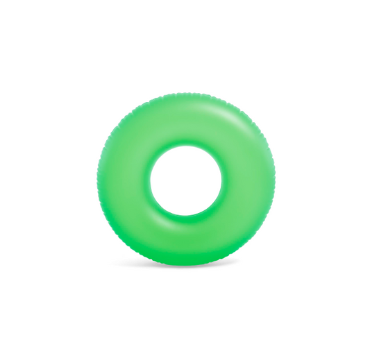 Intex Inflatable Swim Ring Tube Neon Frost Round Kids Assorted Colour 91cm