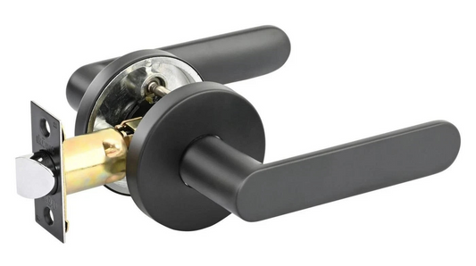 Ikonic Oslo Privacy Lever Set Door Lock Handle Bedroom Office Locking Matte Blac