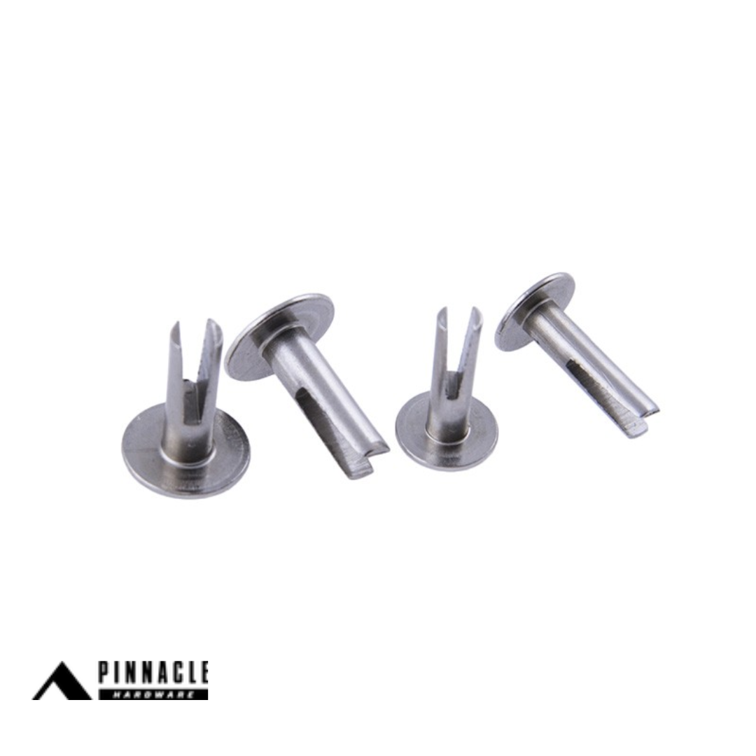 Pinnacle Bifurcated Rivets Nickel 12.5 x 4mm Split Leg 20 Packs
