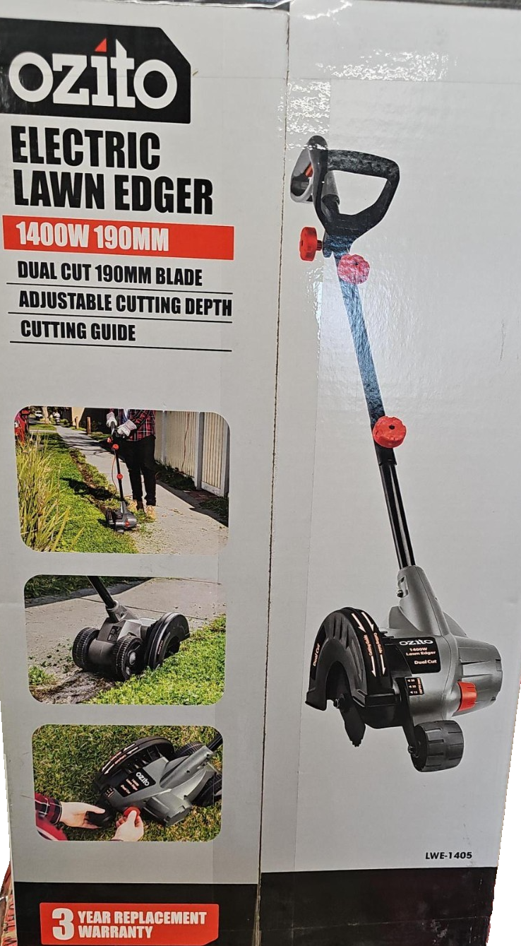 Ozito Grass Trimmer Tool 1400W 190mm Corded Lawn Edger Garden Yard Edging