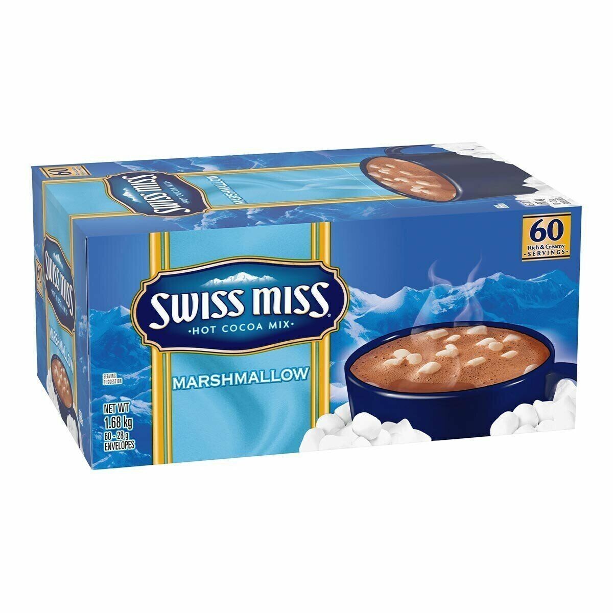 2 x Swiss Miss Hot Cocoa Mix Marshmallow Rich & Creamy Hot Chocolate Drink 60pk