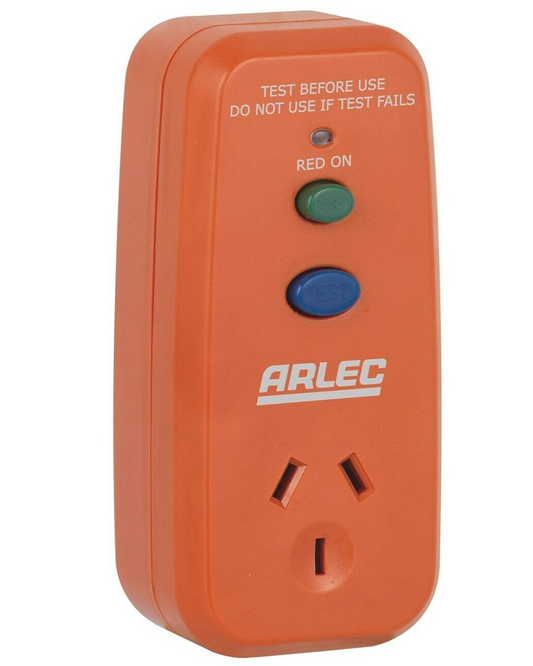 Arlec Single Outlet RCD Safety Switch Home Office Electronic Plug in Adaptor