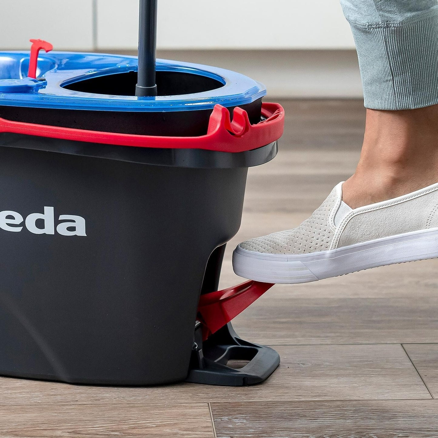 Vileda Rinse Clean Spin Mop & Bucket System Set Wood Tile Floor Cleaning