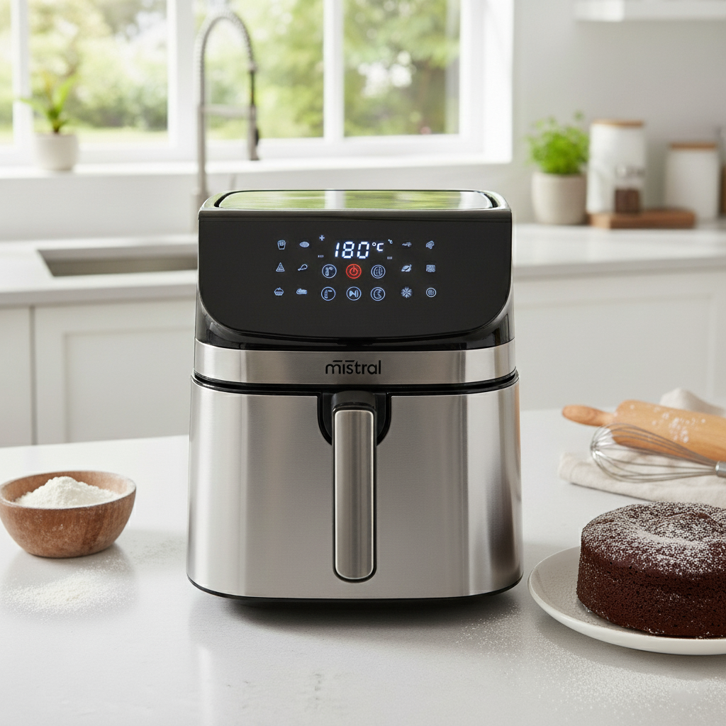 Mistral 10.3L Digital Air Fryer Multifunctional Non Stick Tray Stainless Steel