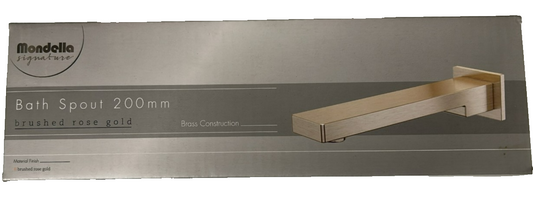 Mondella Signature 200mm Bath Spout Bathroom Sink Brushed Rose Gold WELS