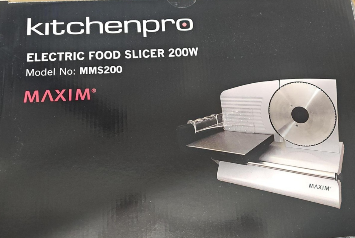 Maxim 200W Electric Food Slicer Meat Cheese  Bread Deli Cutter Adjustable