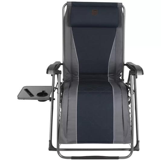 Timber Ridge Reclining Chair Directors Camping Outdoor Cup Holder Lounger Seat