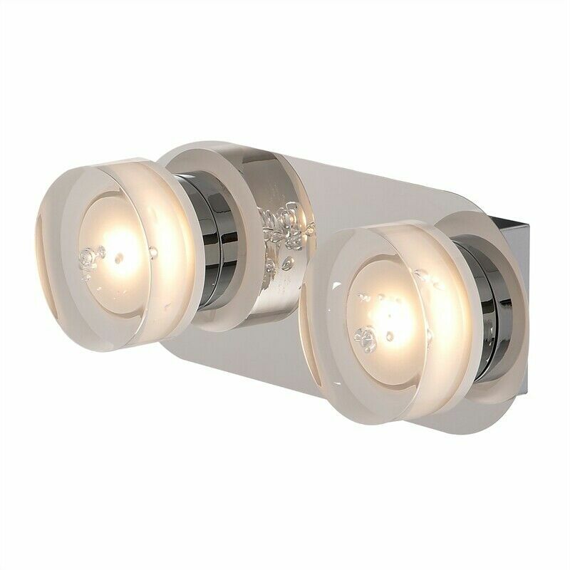 Verve Design Wall Light Willow LED Bathroom Vanity Lighting 2X Chrome 5.5W IP44