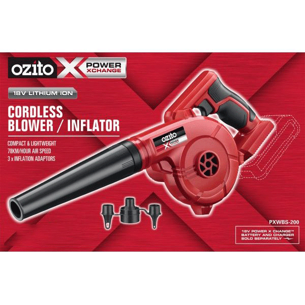 Ozito PXC 18V Workshop Blower And Inflator Compact Lightweight - Skin Only