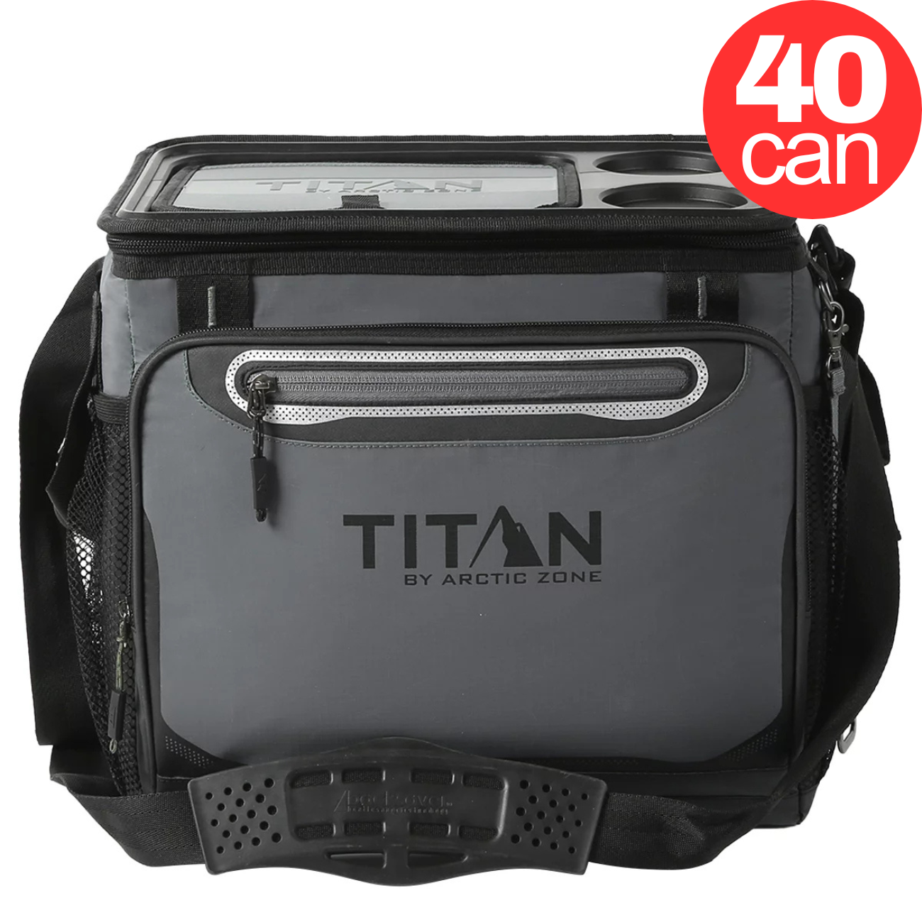 Titan By Arctic Zone 40 Can Cooler Insulated CollapsibleCamping Hiking Bag Grey