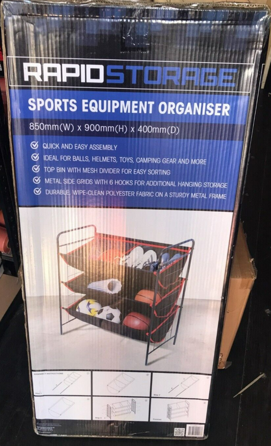 Rapidstorage Sports Equipment Organiser Ball Storage Rack Toys Display Holder