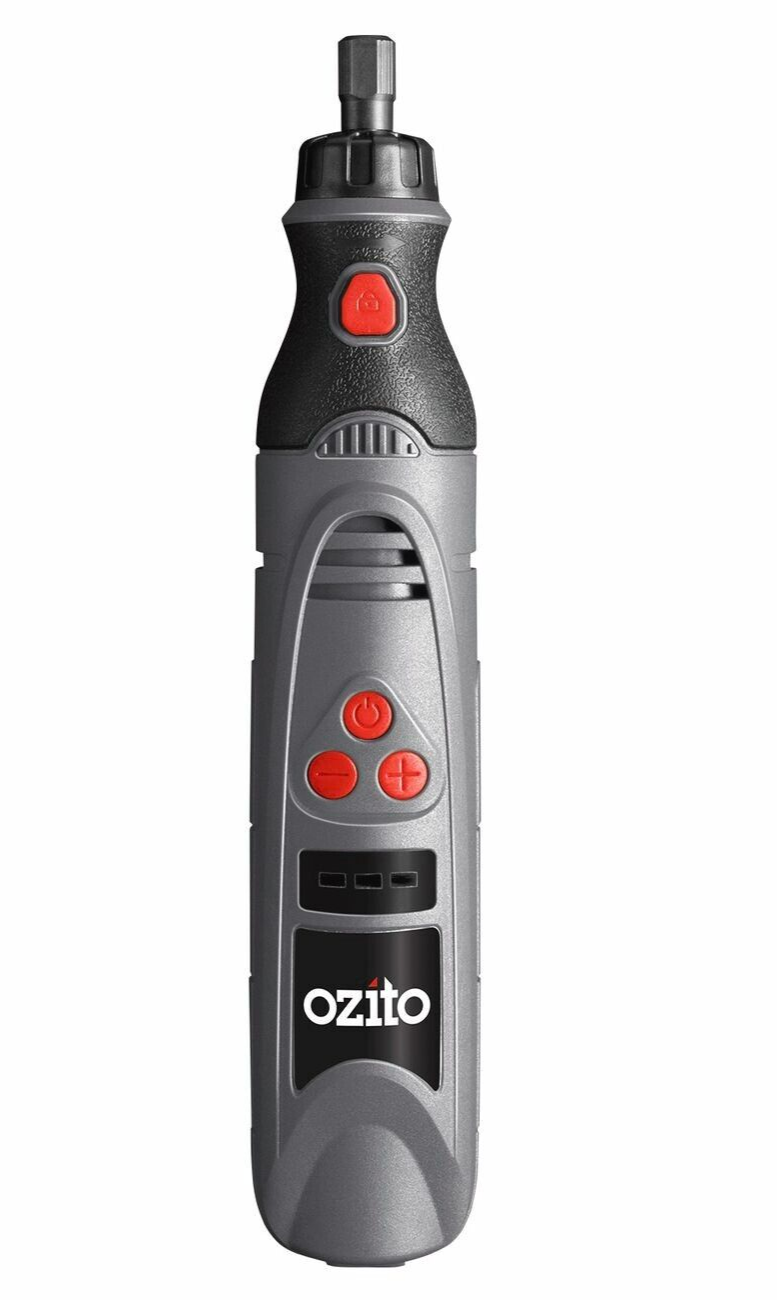 Ozito 3.6V Cordless Micro Rotary Multi Tool Dremel + 118 Accessories & Case Kit