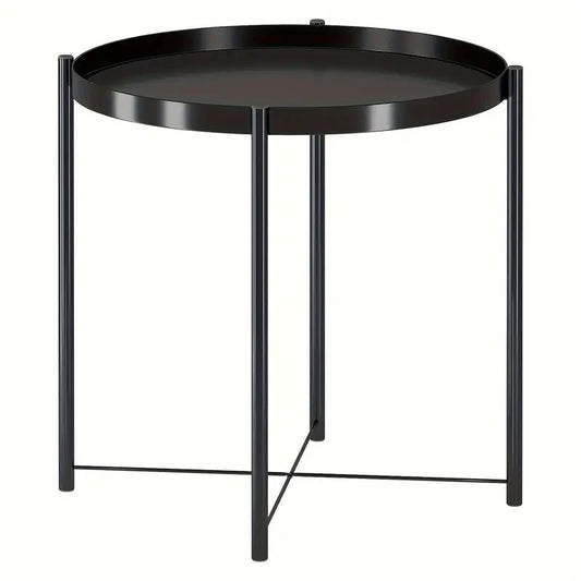 Coffee Table Tray Portable Removable Round Sofa Side End Bedside Tabletop
