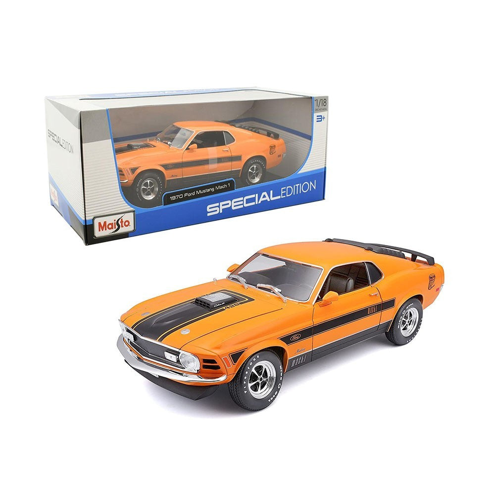 Maisto 1:18 Diecast Cars 1970 Ford Mustang Mach 1 Die Cast Vehicle Toy Display