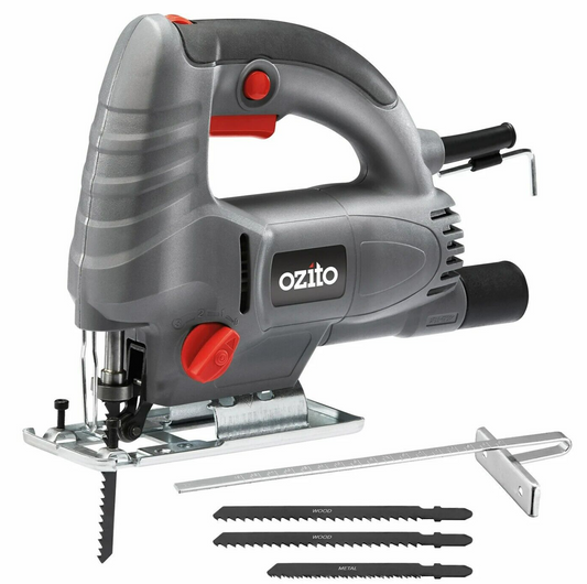 Ozito 680W Pendulum Jigsaw 3 Blades Variable Speed Woodworking Cutting Tool