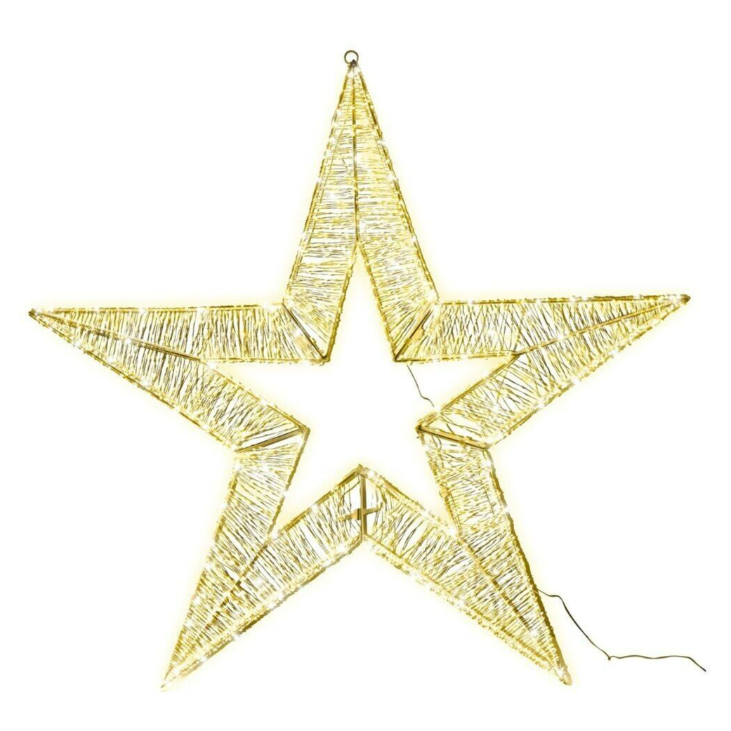 Arlec LED Metal Star Silhouette Wire Battery Powered Christmas Decoration