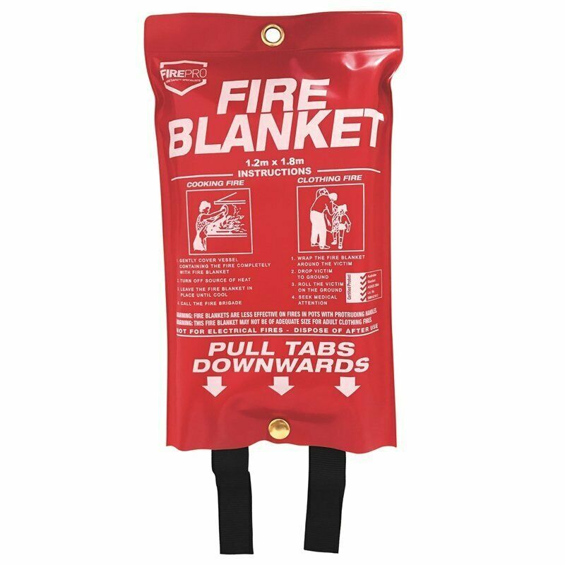 Fire Pro Fire Blanket 1.2m x 1.8m Flame Extinguisher Kitchen Caravan pro