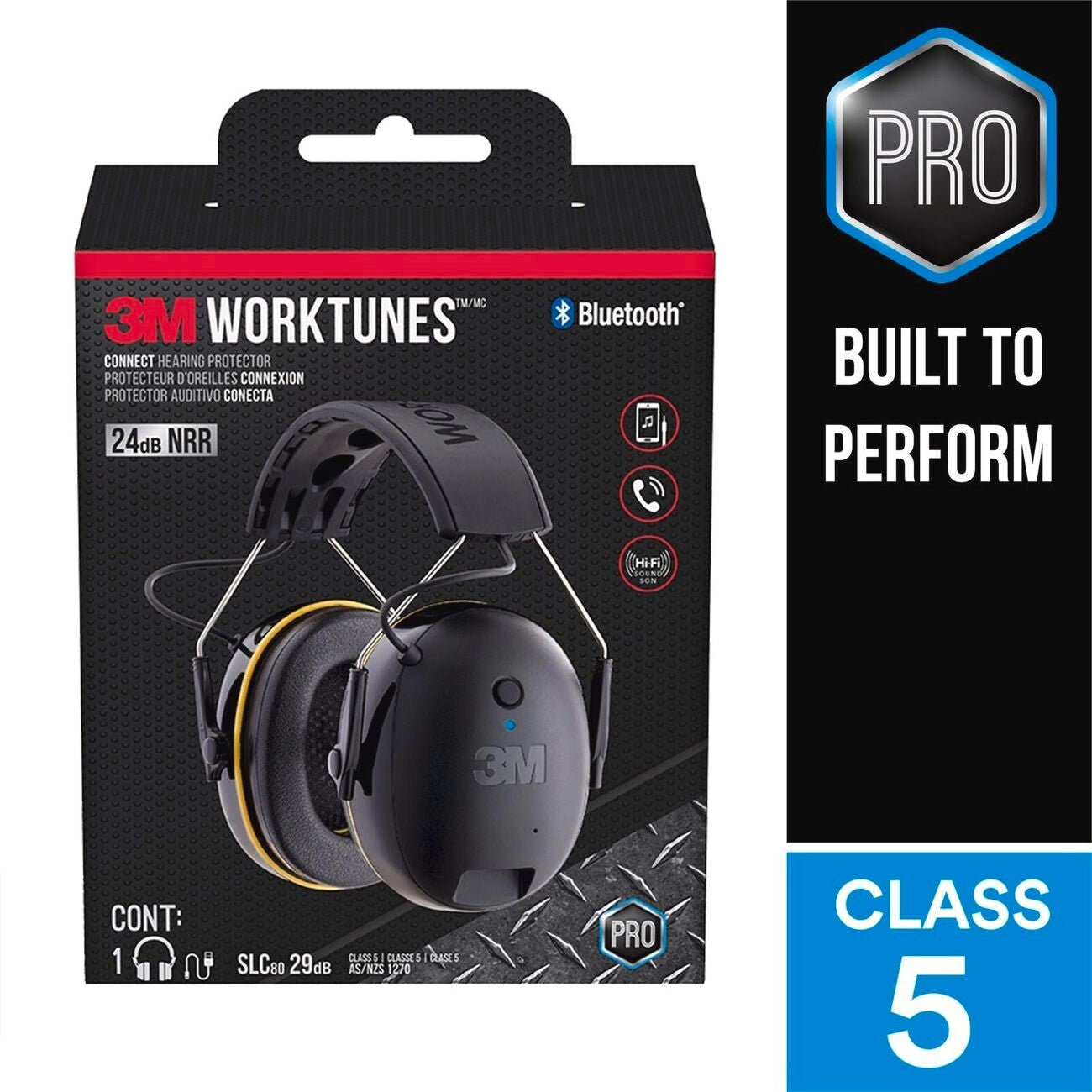 3M Bluetooth Earmuffs WorkTunes MP3 Call Connect Wireless Rechargeable Headphone