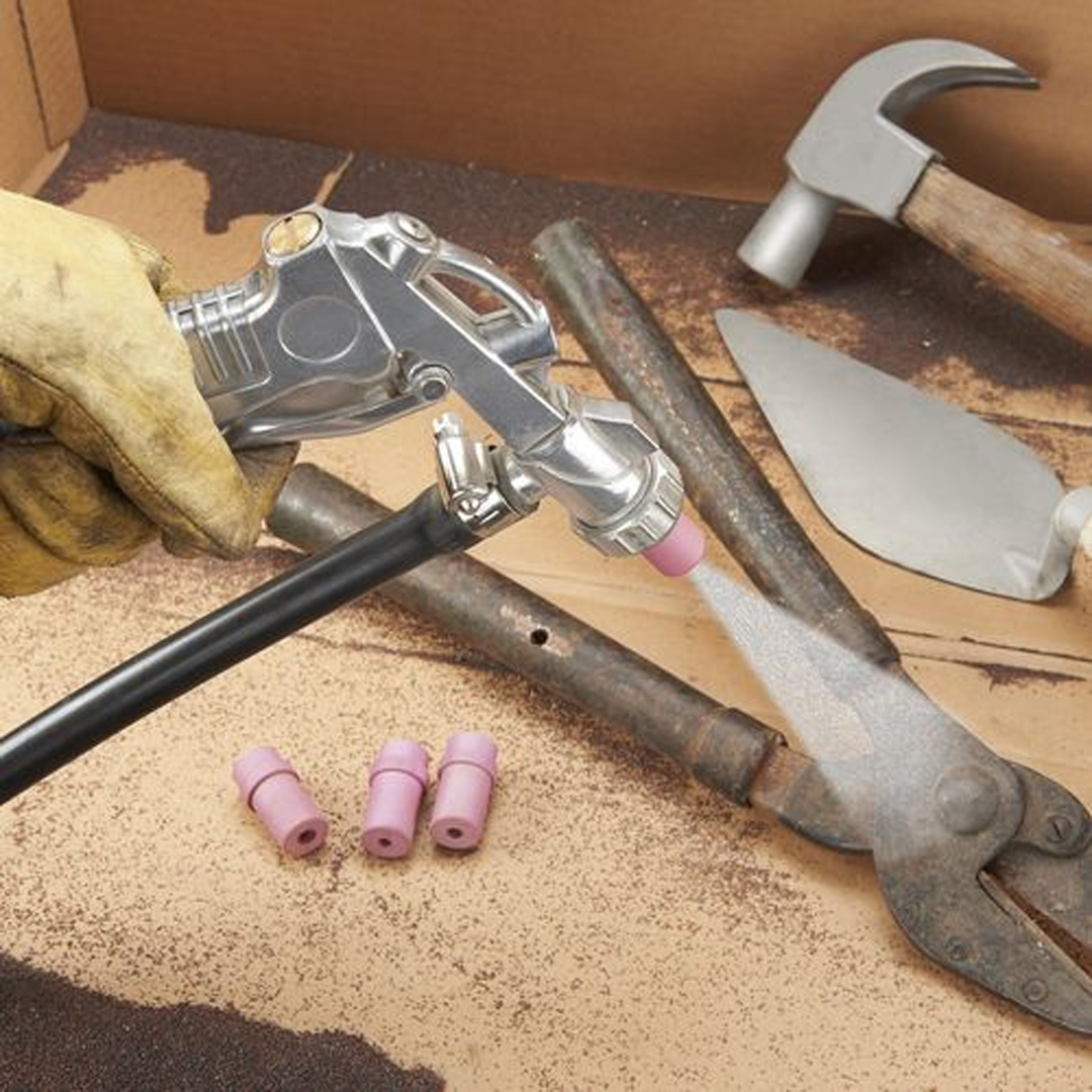 Ozito 23kg Portable Sandblaster Sand Blaster Gun Pressure Kit Paint Rust Removal