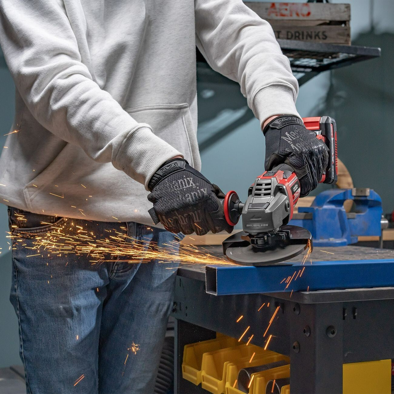 Ozito PXC 125MM Angle Grinder Brushless Variable Speed Cutter Tool 18V SKIN ONLY
