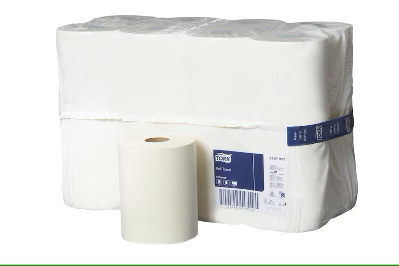 Tork Paper Hand Towels 90m 16 Rolls Towel Roll Bulk Industrial Kitchen White New