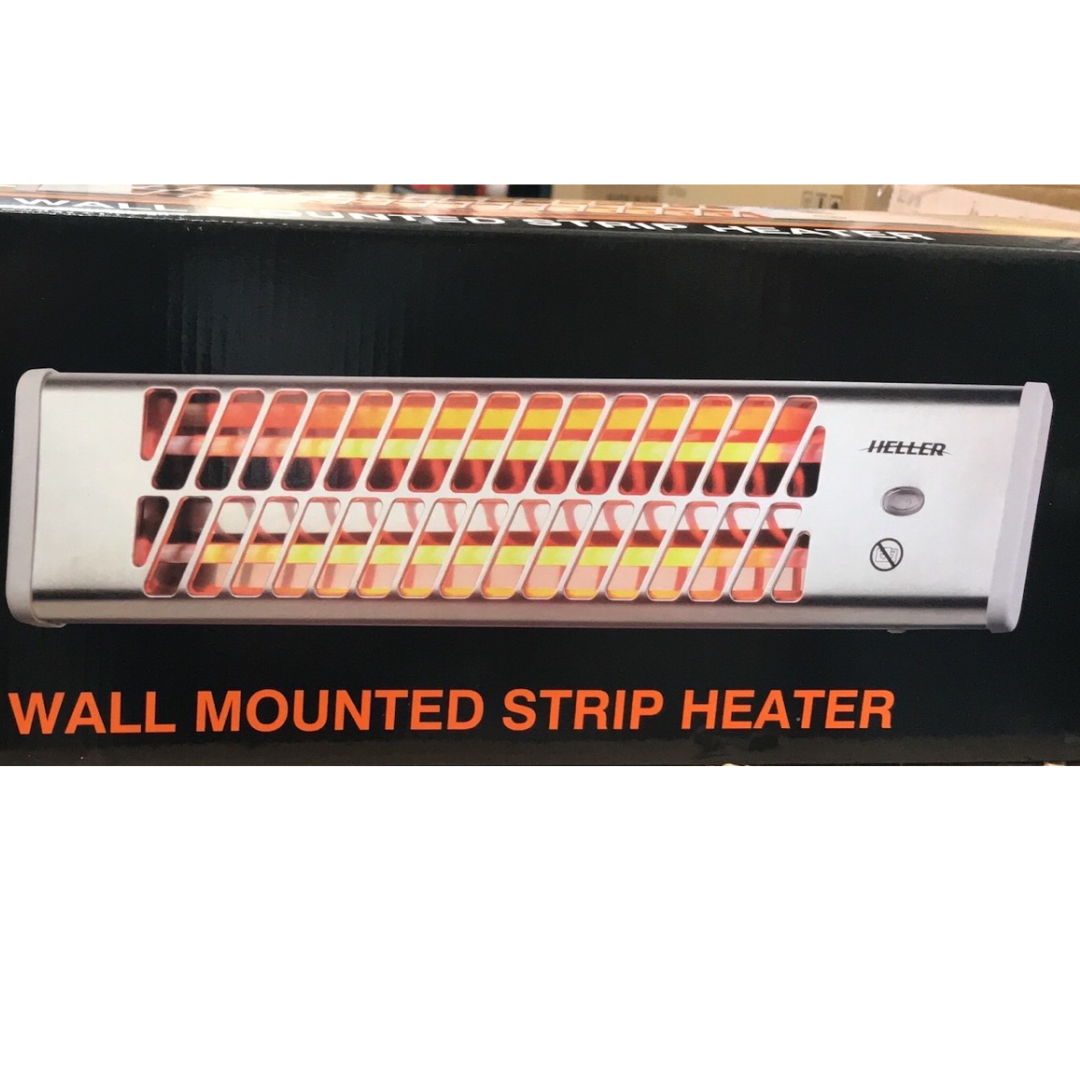 Heller Electric Strip Heater Pullcord 1200W 2 Bar Wall Mount 2 Heat Settings