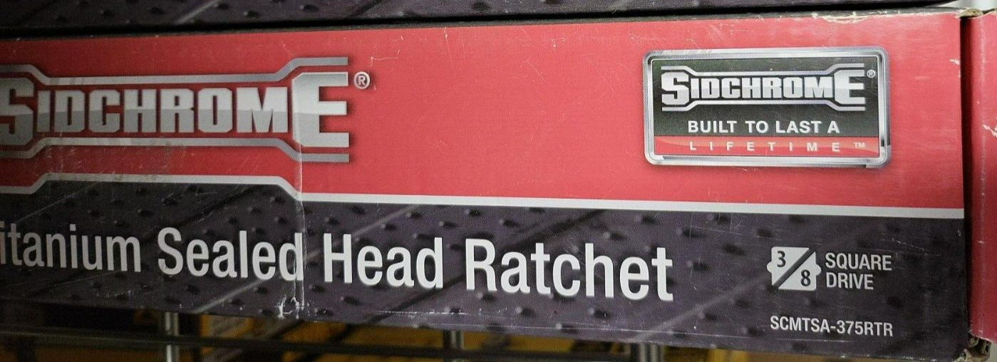 Sidchrome Titanium Sealed Head Ratchet 3/8" Square Drive Forward Reverse Ring