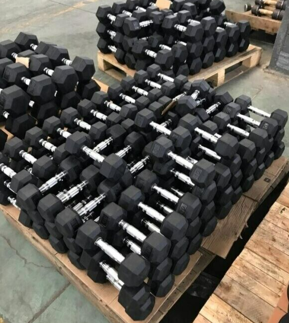 7KG Rubber Hex Dumbbell Fitness Home Gym Exercise Equipment Weight Set Pair