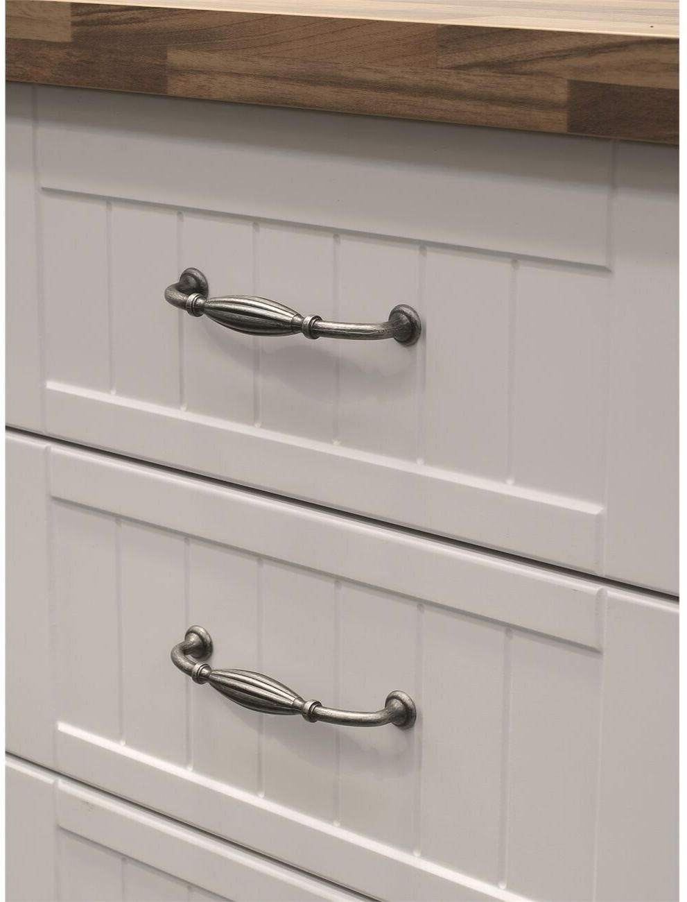 Prestige Pewter Cabinet Pull  Antique Handle Door Kitchen Drawer Cupboard 128mm