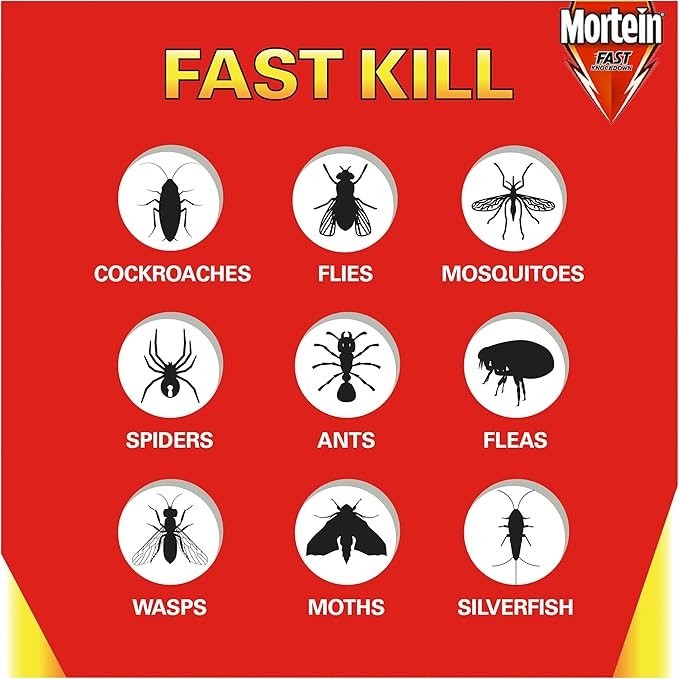 3x Mortein Fast Knock Down Fly Mosquito Multi Insect Killer Pest Spray 300g